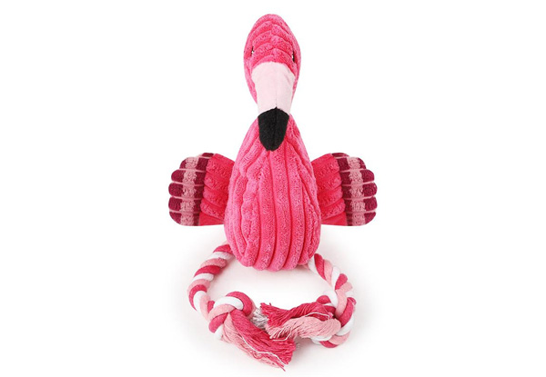 Flamingo Squeaky Dog Toy