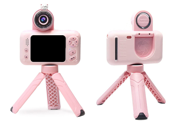 1080P HD Kids Camera with 32GB Card & Tripod Stand - Two Colours Available