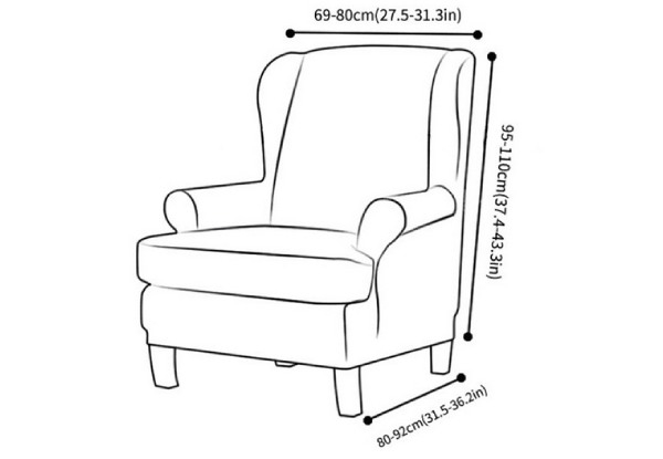 Stretchable Wingback Chair Cover - Six Styles Available & Option for Two-Pack