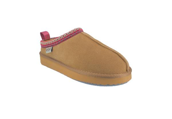 Ugg Roughland Water-Resistant Tassie Suede Sheepskin Moccasin Slippers -  Available in Two Colours & Six Sizes