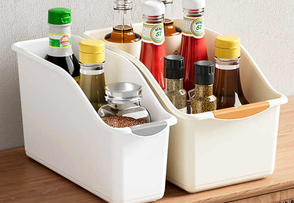 Two-Pack Pull Out Cabinet Organiser Bin with Roll Wheels - Available in Two Sizes