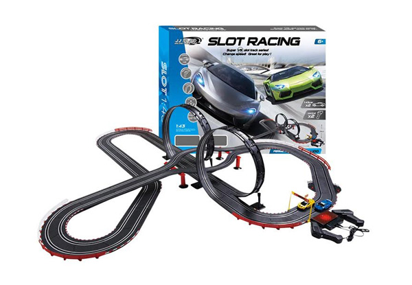 Scale Slot Car Racing Set incl. Lap Counter