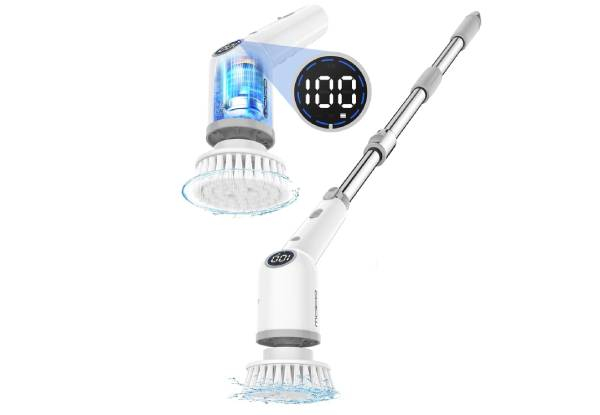 Cordless Electric Spin Scrubber with Nine Brush Heads