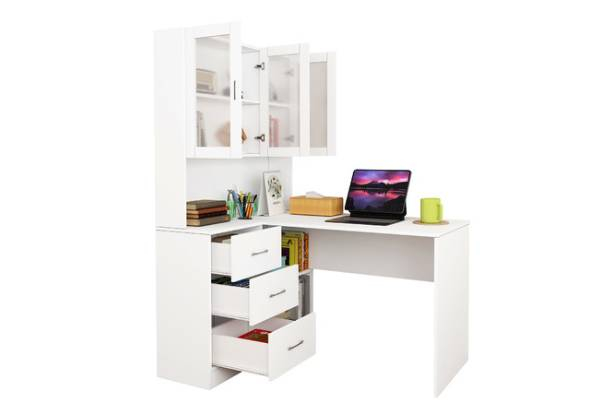 Multifunctional Study Desk with Shelves