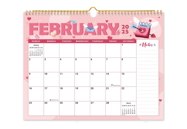 18-Monthly 2025 Wall Calendar - Option for Two-Pack