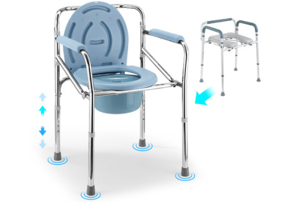 Three-in-One Commode Adjustable Shower Chair