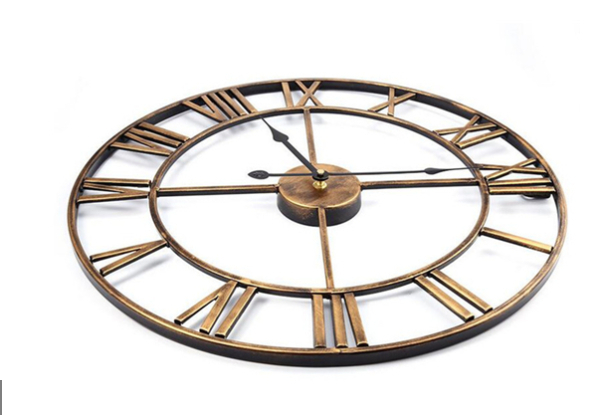 Giant Vintage Style Wall Clock - Three Colours Available
