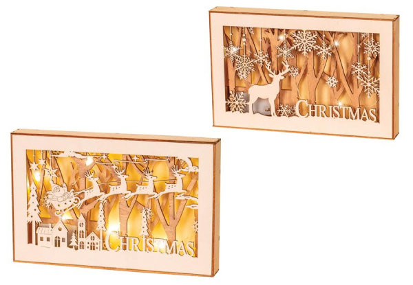 LED Christmas Lightbox - Two Styles Available & Option for Two