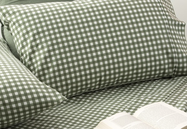 Park Avenue 175GSM Egyptian Cotton Flannelette Sheet Set - Available in Two Styles & Seven Sizes