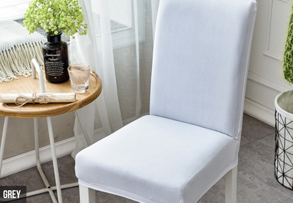 Set of Four Spandex Dining Chair Covers - Four Colours Available