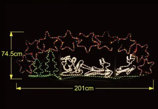 Santa Sleigh Skyline Silhouette