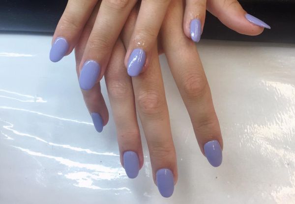 Gel Manicure On Natural Nails for One Person - Options for SNS Polish, or Full-Set of Acrylic Nails