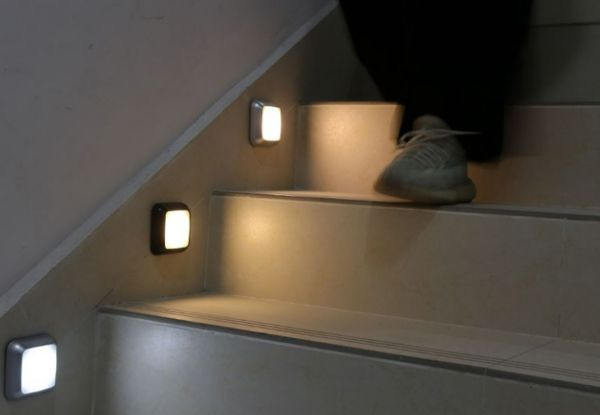 Two-Pack LED Motion Sensor Night Lights - Available in Two Colours & Option for Four-Pack