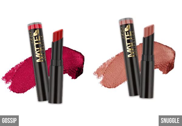 L.A. Girl Matte Flat Velvet Lipstick Range - 20 Options Available