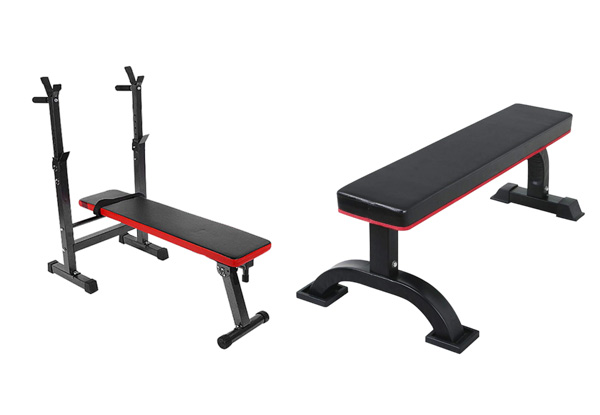 300KG Flat Workout Pu Bench - Option for 200KG Adjustable Barbell Weight Bench