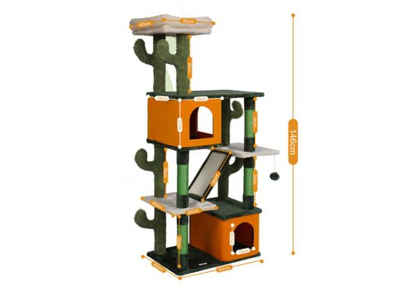 Petscene Cat Tree 146cm Scratching Post Tower