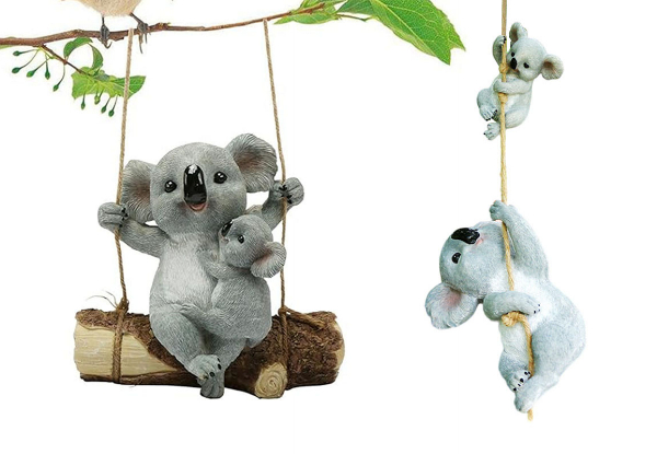 Koala Garden Hanging Statue - Available in Two Styles & Option for Two-Pack
