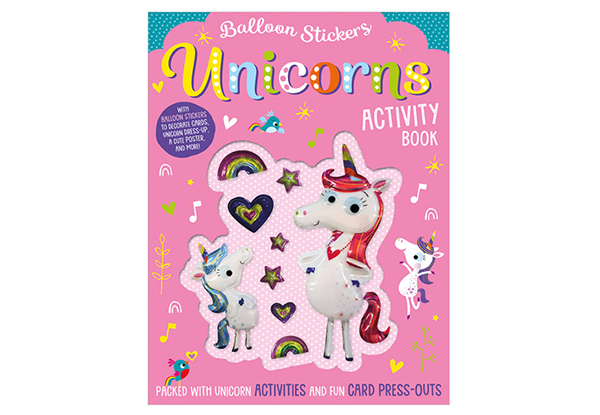 Unicorn & Dinosaur Island Balloon Sticker Activity Books