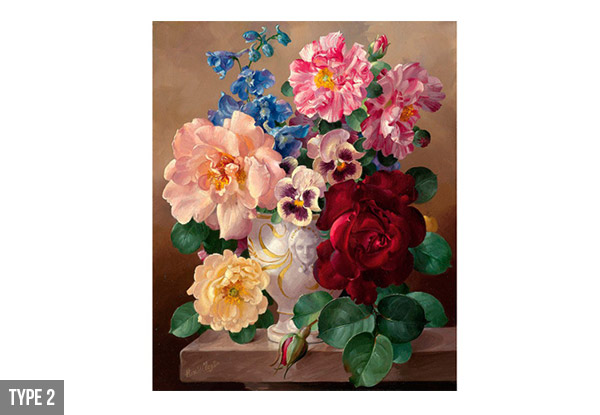 Flower Series DIY Oil Painting By Numbers