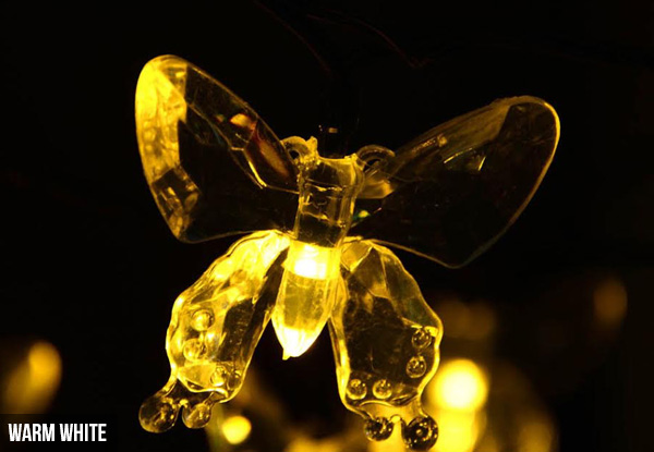 Butterfly Solar Powered Garden Lights - Three Colours Available