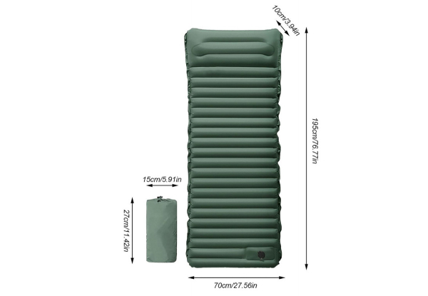 Inflatable Camping Sleeping Pad - Two Colours Available