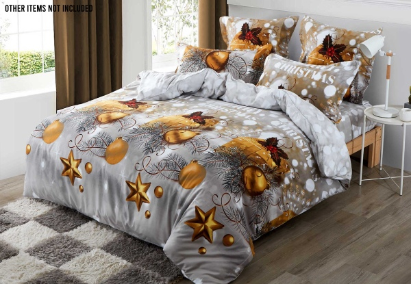 Christmas Gift Duvet Cover Set - Three Sizes Available & Options for Extra Pillowcases