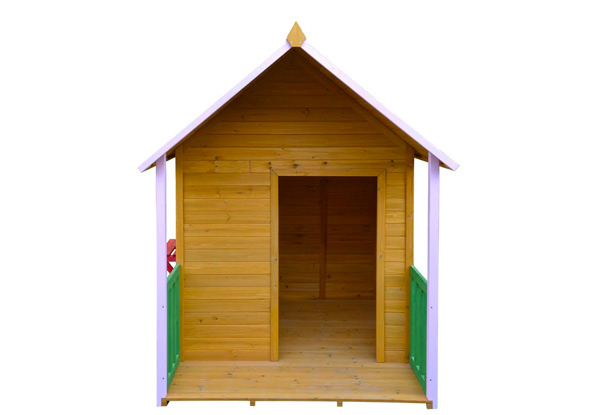 Wooden Outdoor Playhouse with Canopy