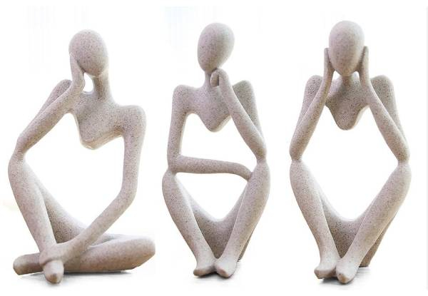 Abstract Thinker Statue - Three Styles Available & Option for Three-Pack