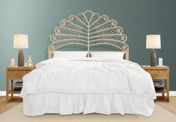 Rattan Headboard Range - Available in Four Styles, Three Colours & Three Sizes