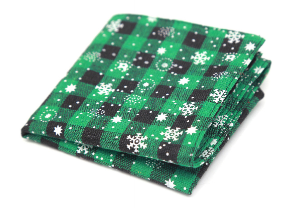 Two-Piece Christmas Snowflakes Pet Scarf Bandana Set - Available in Four Styles & Option for Four-Piece