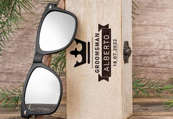 Custom Engraved Wooden Sunglasses with Box