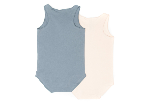 Two-Pack Bonds Baby Organic Cotton Singletsuit - Two Colours & Five Sizes Available