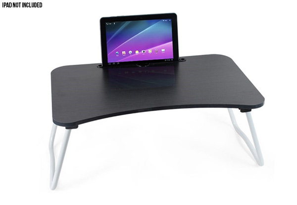 Folding Laptop Table Notebook Desk Stand Bed Tray with Card Slot