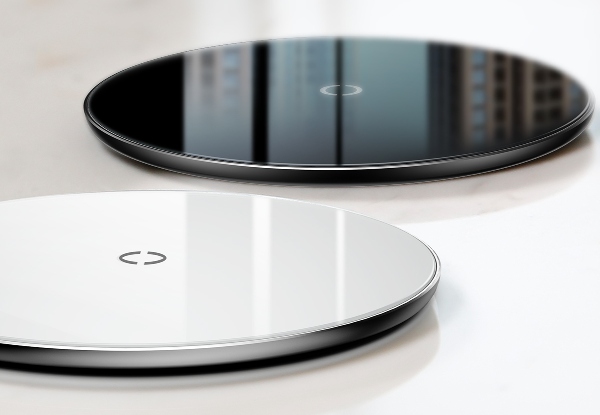 Aluminium Alloy Glass Pad Wireless Charger - Available in Two Colours with Free Metro Delivery