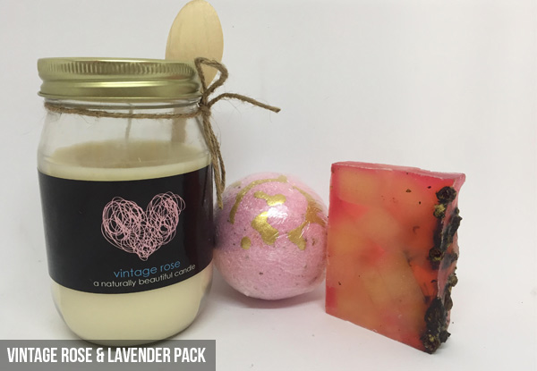 Luxury Pamper Packs incl. Soaps, Bath Bomb, Candle & Sugar Scrub - Two Options Available