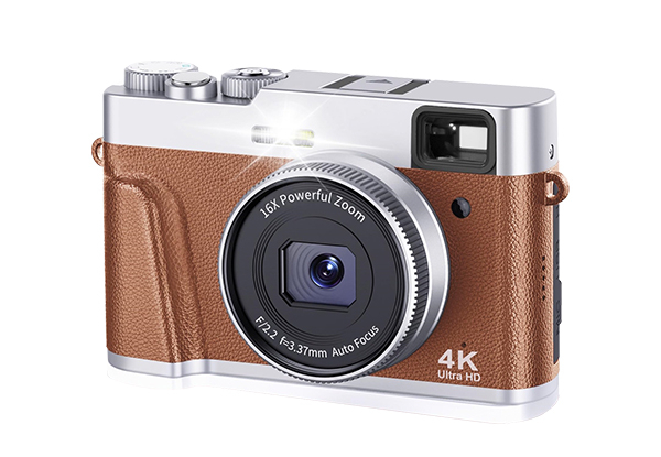 4K 48MP Compact Digital Camera Incl. 32GB SD Card & Two Batteries