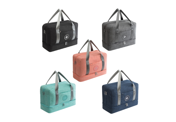 Travel Bag with Shoe Storage - Five Colours Available & Option for Two-Pack