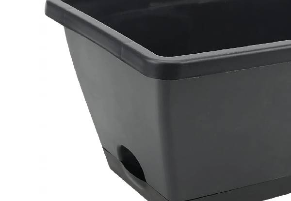 10-Pack 15L Rectangular Planter Box Set with Drainage Tray