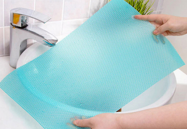 Four-Pack Washable Refrigerator Shelf Liner - Available in Two Colours & Option for Eight & 12-Pack