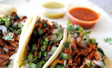 $20 for a $40 Mexican Lunch or Takeaway Voucher, or $25 for a $50 Dinner Voucher