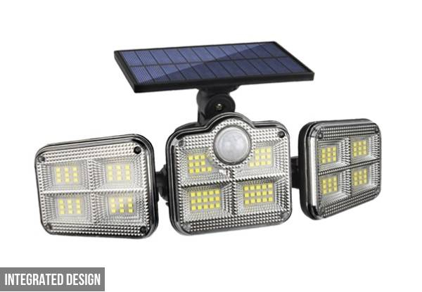 Wide Angle Three-Head Motion Sensor Solar Lamp - Two Options Available