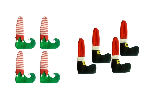 Four-Pack of Christmas Chair Leg Socks - Two Colours Available