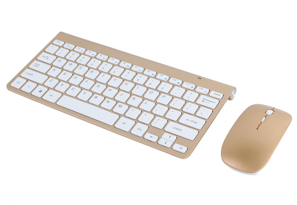 Thin Wireless Keyboard & Mouse Set - Three Colours Available