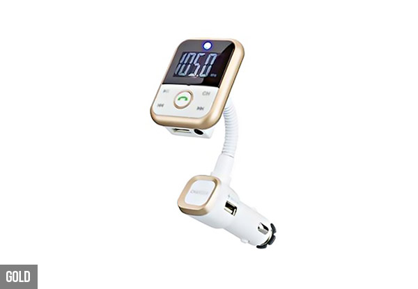 Four-In-One Bluetooth Car FM Transmitter - Two Colours Available with Free Delivery