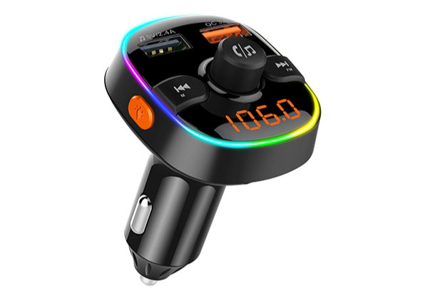 Bluetooth 5.0 FM Transmitter Car Charger - Option for Two