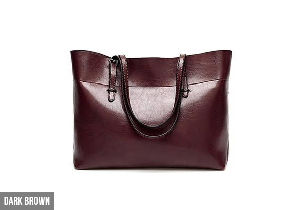 Leather-Look Shoulder Bag - Four Colours Available