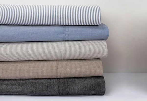 Bambury Chambray Sheet Set - Range of Colours & Sizes Available