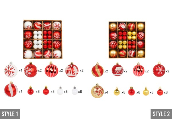 Christmas Tree Balls Ornaments Set - 10 Styles Available