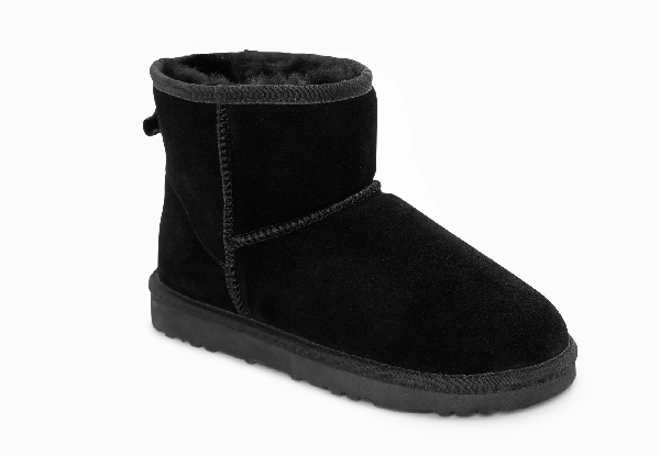 Ozwear Ugg Unisex Boots Genuine Australian Sheepskin Mini Classic Suede - Two Colours & Three Sizes Available