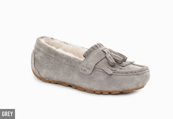 Ozwear Ugg Rylee Tassel Moccasins Inner Wedge - Three Colours & Six Sizes Available